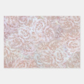 rozen in crème - bloemmotief inpakpapier vel (Voorkant 2)