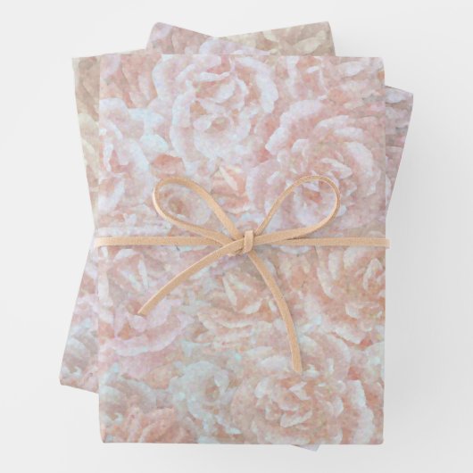  rozen in crème - bloemmotief inpakpapier vel (In situ)