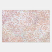 rozen in crème - bloemmotief inpakpapier vel (Voorkant)