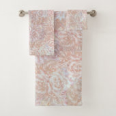  rozen in crèmekleurige kleuren - bloempatroon bad handdoek (Insitu)