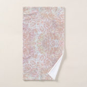  rozen in crèmekleurige kleuren - bloempatroon bad handdoek (Handdoek)
