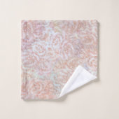  rozen in crèmekleurige kleuren - bloempatroon bad handdoek (Wasdoekje)