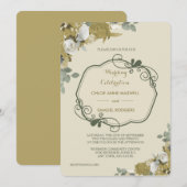 Rozen in de herfst van Gold en Silver Wedding Kaart (Voorkant / Achterkant)