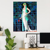 ROZEN IN DE NACHT, DE MODE MAAKT DE GROTE PARTIST  POSTER (Thuiskantoor)