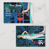 ROZEN IN DE NACHT, DE MODE MAAKT DE GROTE PARTIST  VISITEKAARTJE (Voorkant / Achterkant)