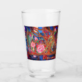 Rozen in de tuin glas (Voorkant)