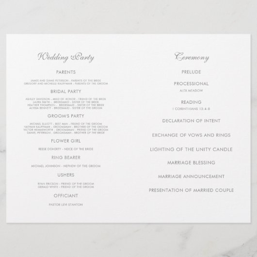  Rozen in de tuin - trouwprogramma (Achterkant)