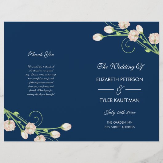  Rozen in de tuin - trouwprogramma (Voorkant)