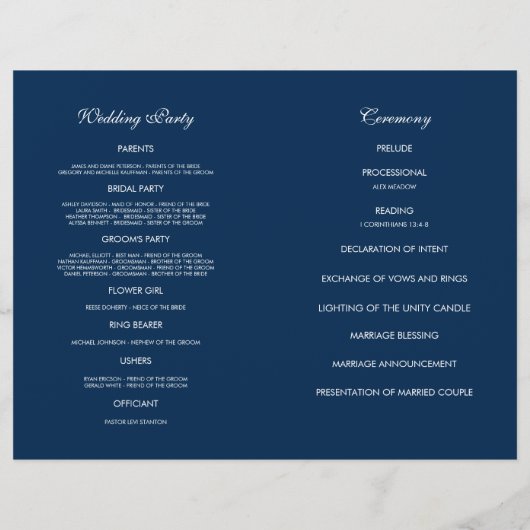  Rozen in de tuin - trouwprogramma (Achterkant)