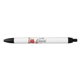 Rozen in de woestijn zwarte inkt pen
