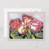 Rozen in december, briefkaart (Voorkant / Achterkant)