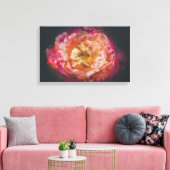 Rozen in een afbeelding met dubbele blootstelling canvas afdruk (Insitu (Woonkamer))