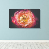 Rozen in een afbeelding met dubbele blootstelling canvas afdruk (Insitu (Houten vloer))