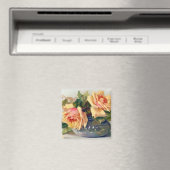 Rozen in een Bowl  Kunstmagneet Magneet (Insitu (Vaatwasser))