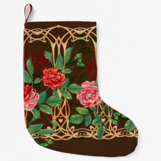  rozen in een decoratieve imitatie van een teenwil kleine kerstsok
