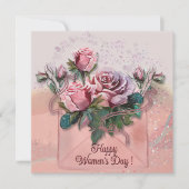 Rozen in een envelop | Gelukkige Vrouwendag Feestdagenkaart (Voorkant)