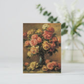 Rozen in een fase 3 door Renoir,  Impressionisme Briefkaart (Staand voorkant)