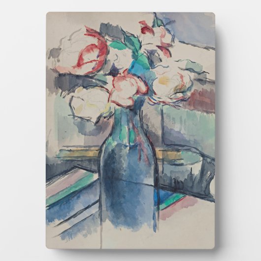 Rozen in een flesje van Paul Cezanne Fotoplaat (voorkant)