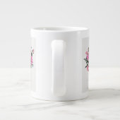 Rozen in een glazen pot grote koffiekop (Achterkant)