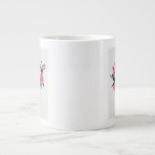 Rozen in een glazen pot grote koffiekop (Voorkant)