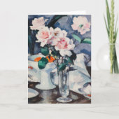 Rozen in een glazen vaas | Samuel John Peploe Kaart (Voorkant)