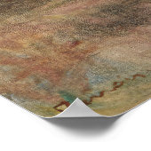 Rozen in een groene vaas van Pierre-Auguste Renoir Poster (Hoek)