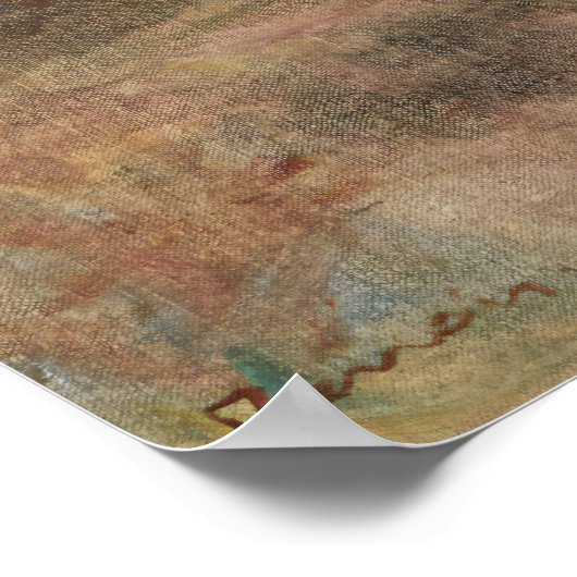 Rozen in een groene vaas van Pierre-Auguste Renoir Poster (Hoek)