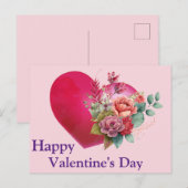 Rozen in een hart Briefkaart (Voorkant / Achterkant)