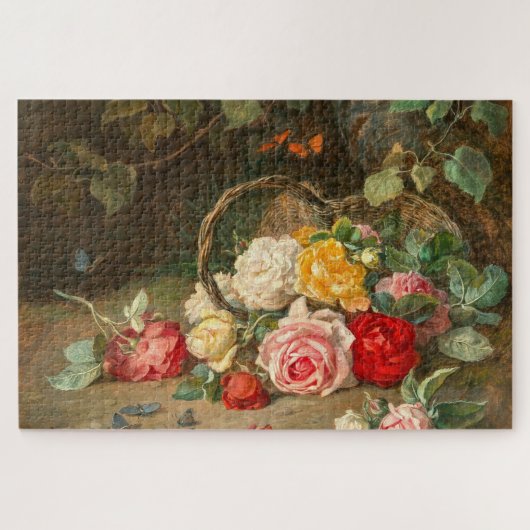 Rozen in een mandje - Josef Neugebauer Legpuzzel (Horizontaal)