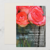 Rozen in een Mason Jar Barn Wood bruiloft uitnodig Kaart (Voorkant / Achterkant)