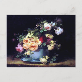 Rozen in een Porcelain Bowl van het Briefkaart Emi
