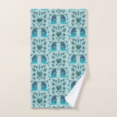 Rozen in een ruwe lap aqua bad handdoek (Handdoek)