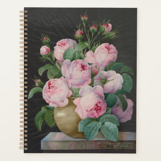 Rozen in een vaas – Pierre Joseph Redouté Planner (Voorkant)