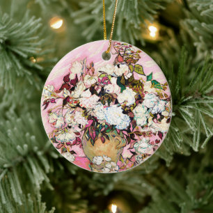  Rozen in een vaas, Van Gogh Keramisch Ornament