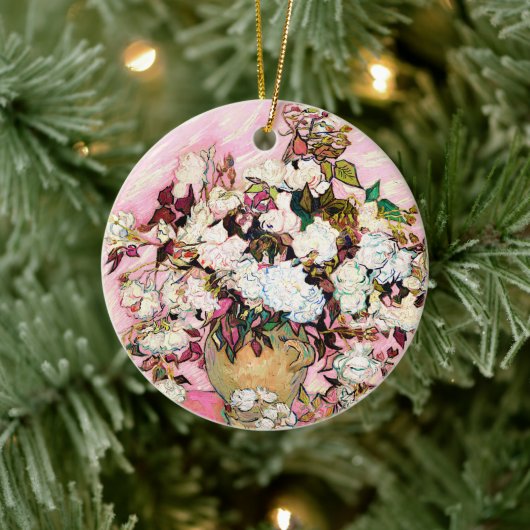  Rozen in een vaas, Van Gogh Keramisch Ornament (Boom)