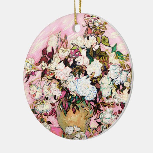  Rozen in een vaas, Van Gogh Keramisch Ornament (Links)