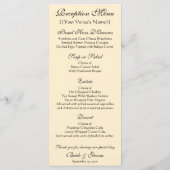 Rozen in een Vaas van Renoir,  Floral Wedding Menu (Achterkant)