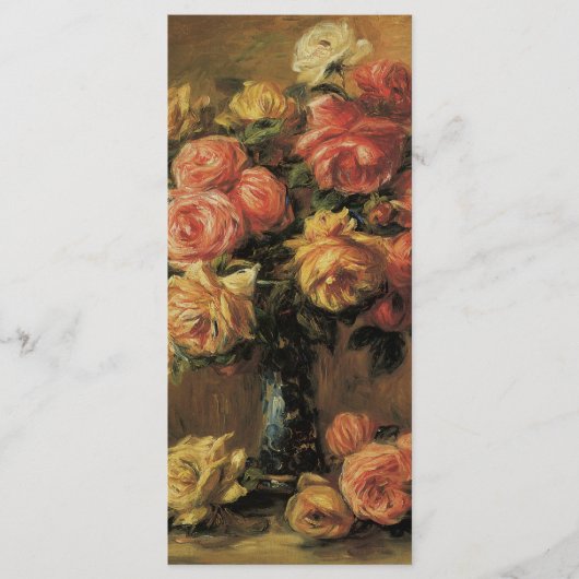 Rozen in een Vaas van Renoir,  Floral Wedding Menu (Voorkant)