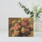 Rozen in een Vase door Pierre Renoir,  Kunst Briefkaart (Staand voorkant)