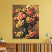 Rozen in een Vase door Pierre Renoir,  Kunst Canvas Afdruk (Insitu (Woonkamer))