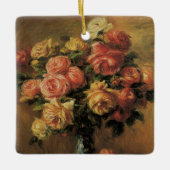 Rozen in een Vase door Pierre Renoir,  Kunst Keramisch Ornament (Voorkant)