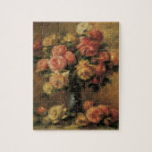 Rozen in een Vase door Pierre Renoir,  Kunst Legpuzzel (Verticaal)
