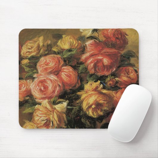 Rozen in een Vase door Pierre Renoir,  Kunst Muismat (Met muis)