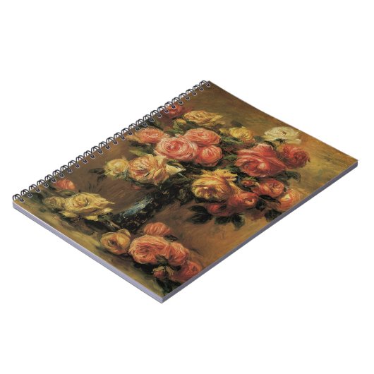 Rozen in een Vase door Pierre Renoir,  Kunst Notitieboek (Linkerzijde)