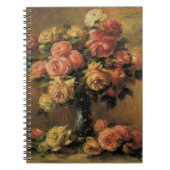 Rozen in een Vase door Pierre Renoir,  Kunst Notitieboek (Voorkant)