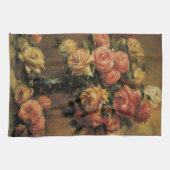 Rozen in een Vase door Pierre Renoir,  Kunst Theedoek (Horizontaal)