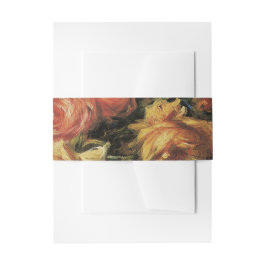Rozen in een Vase door Renoir, Floral Vrijgezellen Uitnodigingen Wikkel