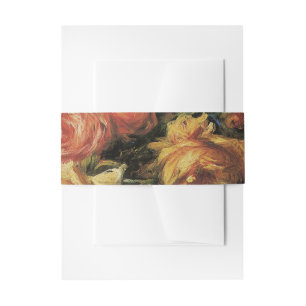 Rozen in een Vase door Renoir, Floral Vrijgezellen Uitnodigingen Wikkel