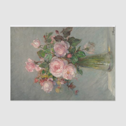 Rozen in een Vase Tissuepapier (Voorkant)