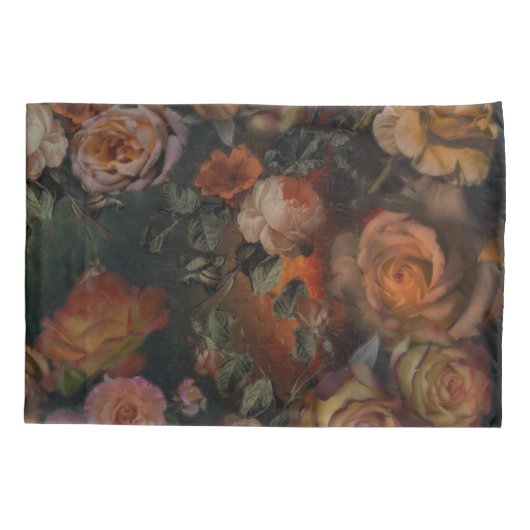 Rozen in Herfst kleuren botanische tuin Kussensloop (Achterkant)